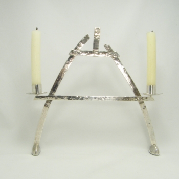Silver cruck candlestick